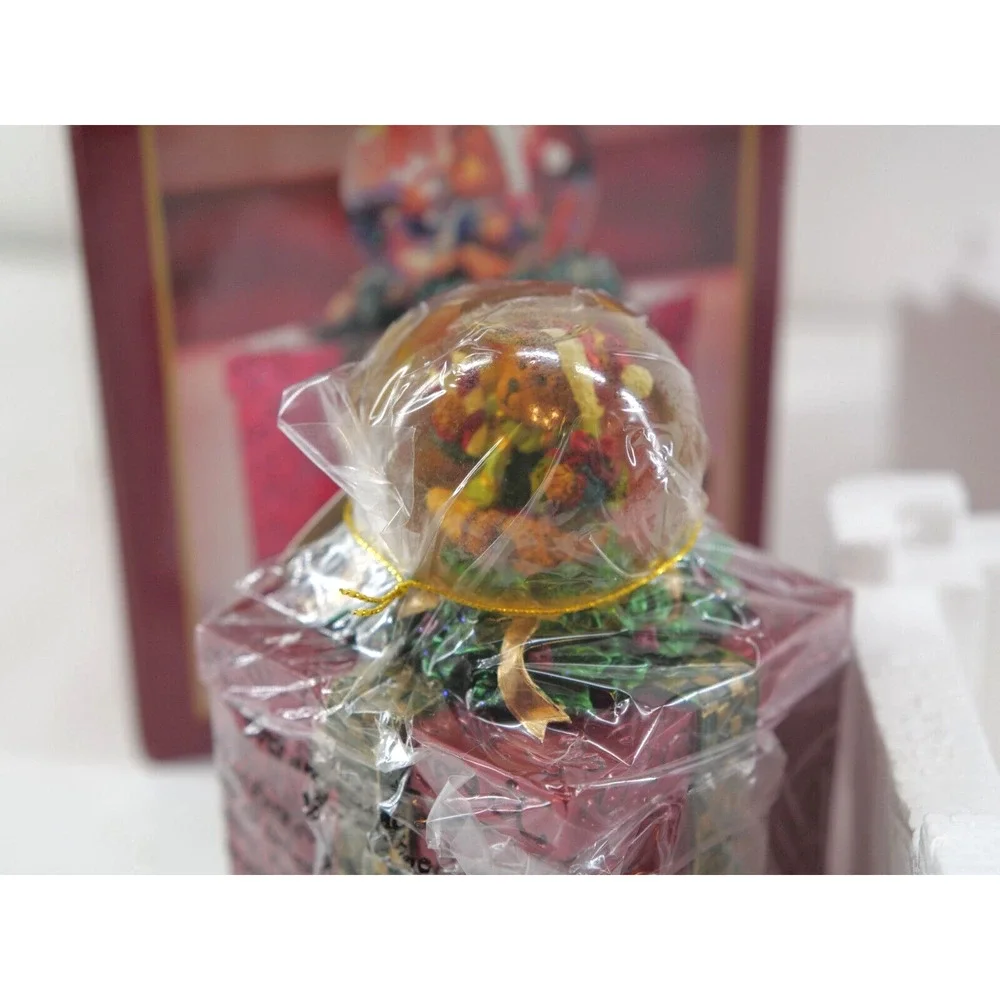 Kirkland Signature Water Globe Box Christmas Snow Interchangeable Top Teddy Bear